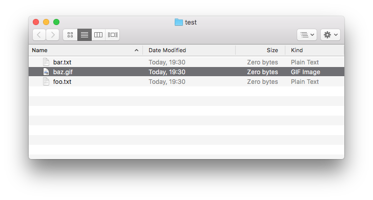 select *.gif output